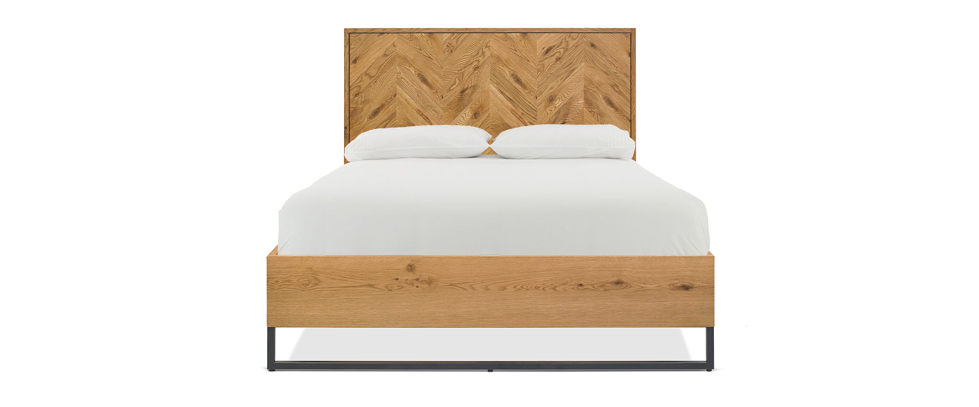 Chevron Oak 5ft King Bedframe | EZ Living Interiors