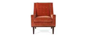 Scott Burnt Orange Velvet Armchair