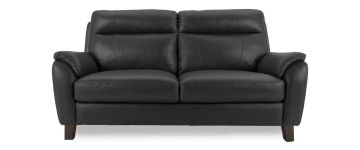 Arlo Black Leather 3 Seater Sofa