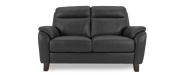 Arlo Black Leather 2 Seater Sofa