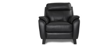 Arlo Black Leather Armchair