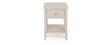 Ashby Cotton Wooden 1 Drawer Nightstand 