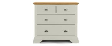 Hampstead Grey & Pale Oak 2 Over 2 Drawer Chest
