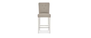 Montreux Grey Washed Faux Leather Roll-Back Bar Stool