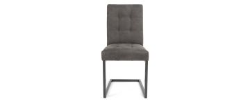 Indus Dark Grey Fabric Dining Chair with Canitlever Frame