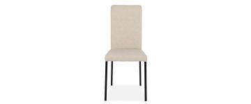 Garda Faux Leather Vintage Hemp Dining Chair with Black Frame