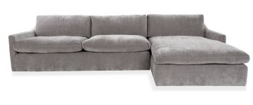 Cloud Granite Fabric Corner Sofa Right Hand Facing Chaise 