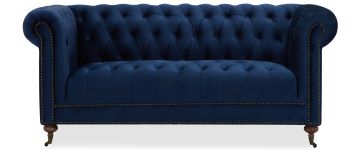 Crawford Chesterfield Heritage Royal Blue 3 Seater Sofa