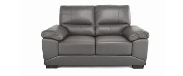 Daytona Grey Leather 2 Seater Sofa 