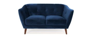 Farrow Navy Velvet 2 Seater Sofa