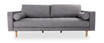 Cooper Grey Fabric 3 Seater Sofa