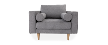 Cooper Grey Fabric Armchair