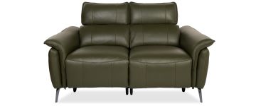 Truman Oslo Pine Leather Power Recliner 2 Seater Sofa