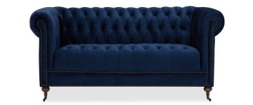 Crawford Chesterfield Heritage Royal Blue 2 Seater