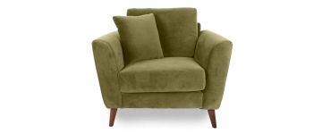 Kendal Olive Velvet Armchair