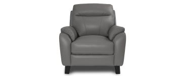 Arlo Slate Grey Leather Armchair 