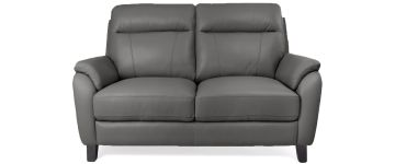 Arlo Slate Grey Leather 2 Seater Sofa