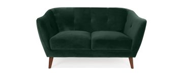 Farrow Green Velvet 2 Seater Sofa