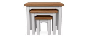 Camille Soft Grey Wooden Nest of Tables