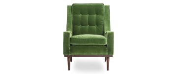 Scott Green Velvet Armchair