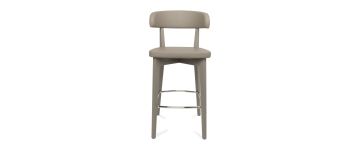 Siren Taupe Bar Stool with Taupe Frame