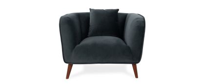 Brinley Charcoal Velvet Armchair