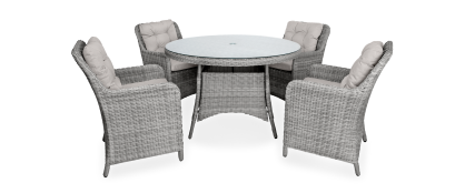 Hampton Round Dining Table & 4 Chairs