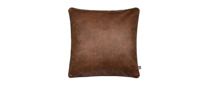 Nanouk Brown Faux Leather Cushion - 43cm x 43cm
