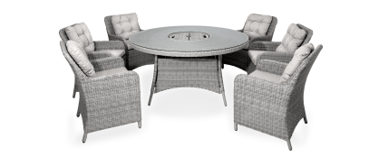 Hampton Round Dining Table & 6 Chairs