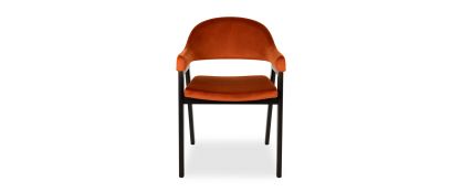 Camden Weathered Oak Rust Velvet Chair
