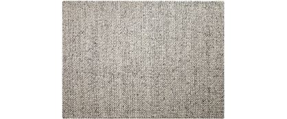 The-Braid Ivory Grey Small Hand Made Wool Rug - 120cm x 180cm