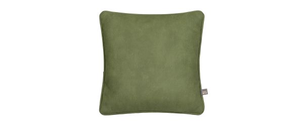 Chloe Olive Green Faux Leather Cushion - 43cm x 43cm