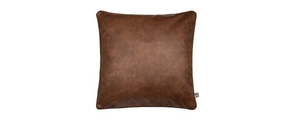 Nanouk Brown Faux Leather Cushion - 43cm x 43cm