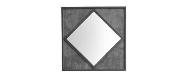 Renzo Zinc & Dark Grey Wall Mirror