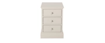 Ashby Cotton Wooden 3 Drawer Nightstand