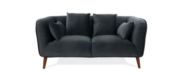 Brinley Charcoal Velvet 2 Seater Sofa