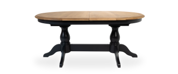 Loire Charcoal Oval Extending Dining Table