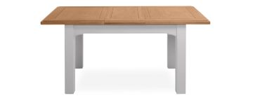 Camille Soft Grey Wooden Small Rectangle Extending Dining Table