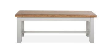 Camille Soft Grey Wooden Bench