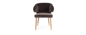 Sofia Charcoal Velvet Accent Chair