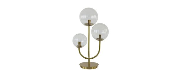 Magdala Glass & Gold Table Lamp - 60cm