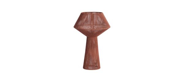 Fugia Jute & Brick Red Table Lamp - 57cm