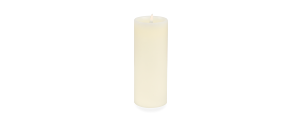 LED Pillar Candle Ivory - 8cm x 20cm