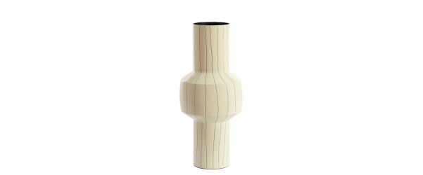 Senuma High Shine Black & White Decorative Vase - 42cm