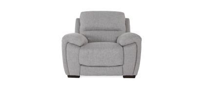 Pearse Silver Grey Fabric Electric Recliner Armchair