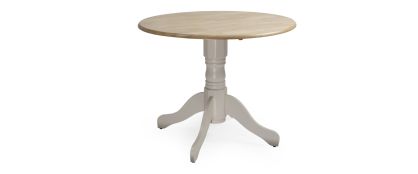 Winchester Ivory Round Drop Leaf Dining Table
