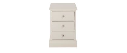 Ashby Cotton Wooden 3 Drawer Nightstand