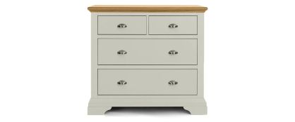Hampstead Grey & Pale Oak 2 Over 2 Drawer Chest
