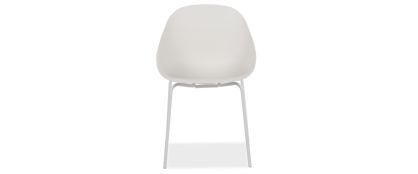 Academy White Seat and Frame Dining Chair
