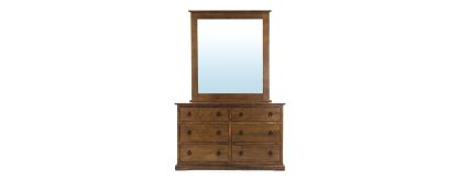 Baly Wooden 6 Drawer Dresser & Mirror